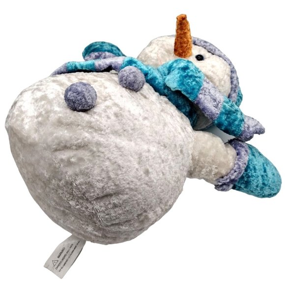 Snowman Christmas Plush Scarf and Gloves Carrot Like Nose Winter Holiday Decor - Picture 4 of 10